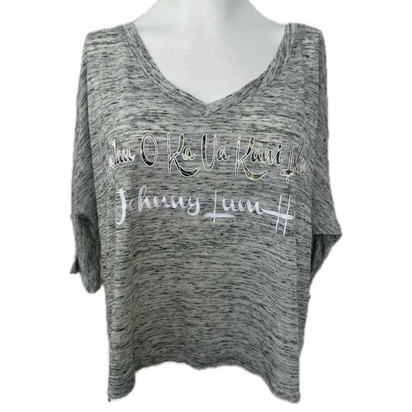 Hula Halau O Ka Ua Kani Lehua Uncle Johnny Lum Ho Dolman Sleeve Oversize Top S - Picture 1 of 5